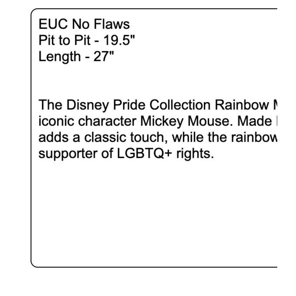 Disney Pride Collection Rainbow Mickey Mouse Black Button Shirt Small Unisex - Picture 10 of 10